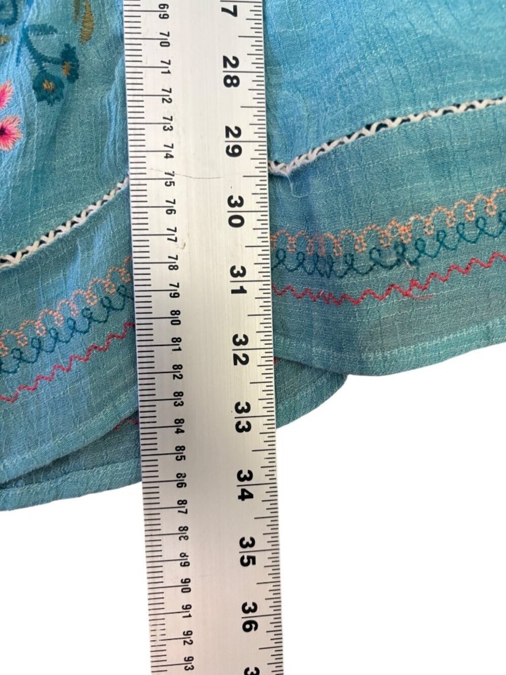 Umgee Women's Teal-Colored with Embroidered Details Short Dress - Picture 7 of 7